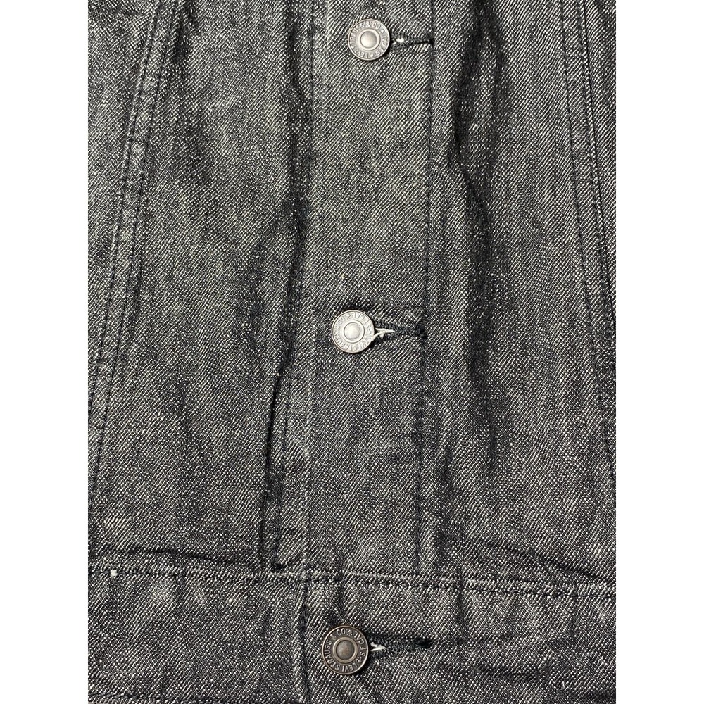 Vintage Y2K Levi's 72334 Black Denim Trucker Jacket Men's Large Red Tab - Picture 3 of 12